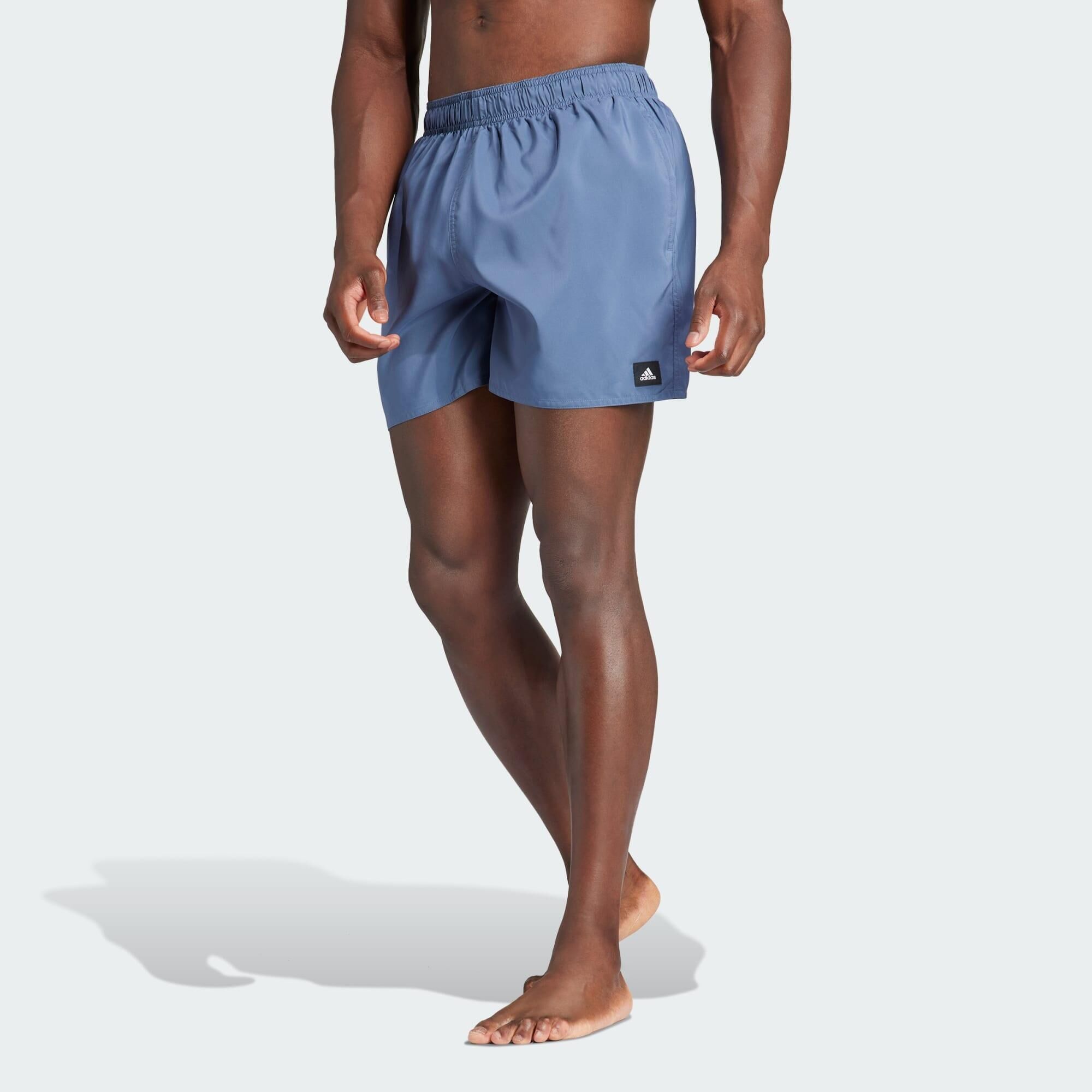 ADIDAS Solid CLX Short-Length Swim Shorts