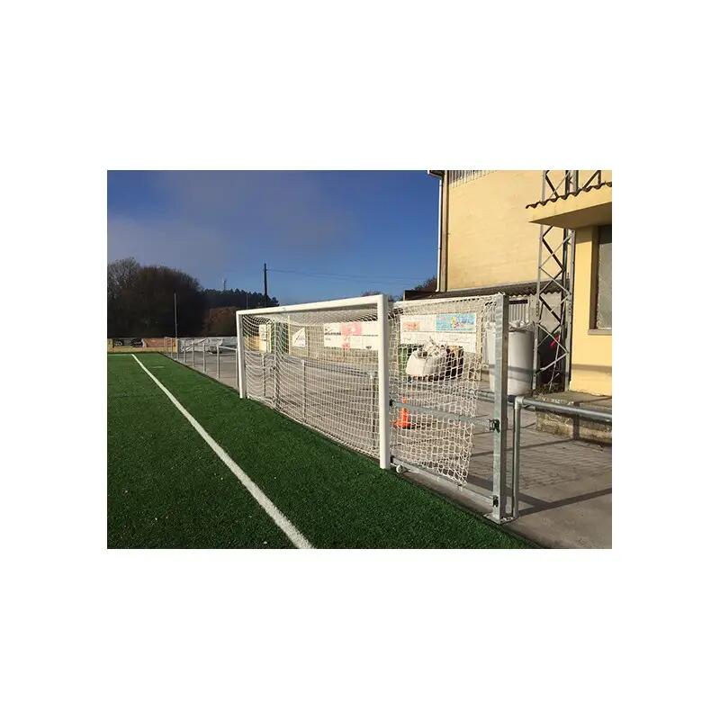 JUEGO PORTERÍAS ALUMINIO FÚTBOL 7  120X100 MM ABATIBLES ARQUILLOS LACADOS 3/5