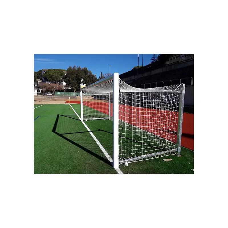 JUEGO PORTERÍAS ALUMINIO FÚTBOL 7  120X100 MM ABATIBLES ARQUILLOS LACADOS 2/5