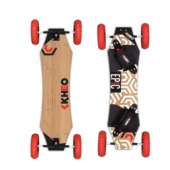 Mountainboard - Epic V4 - roues 8 pouces - Marron/rouge