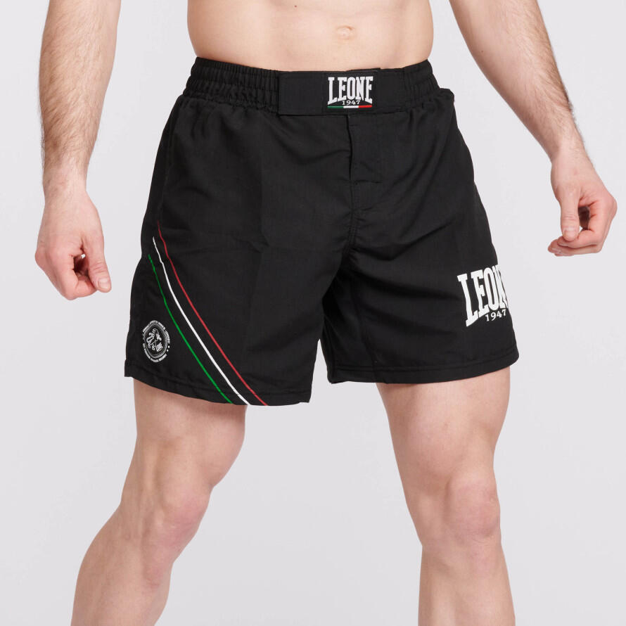 Mma leone 1947 mma flag calções curtos para adultos preto