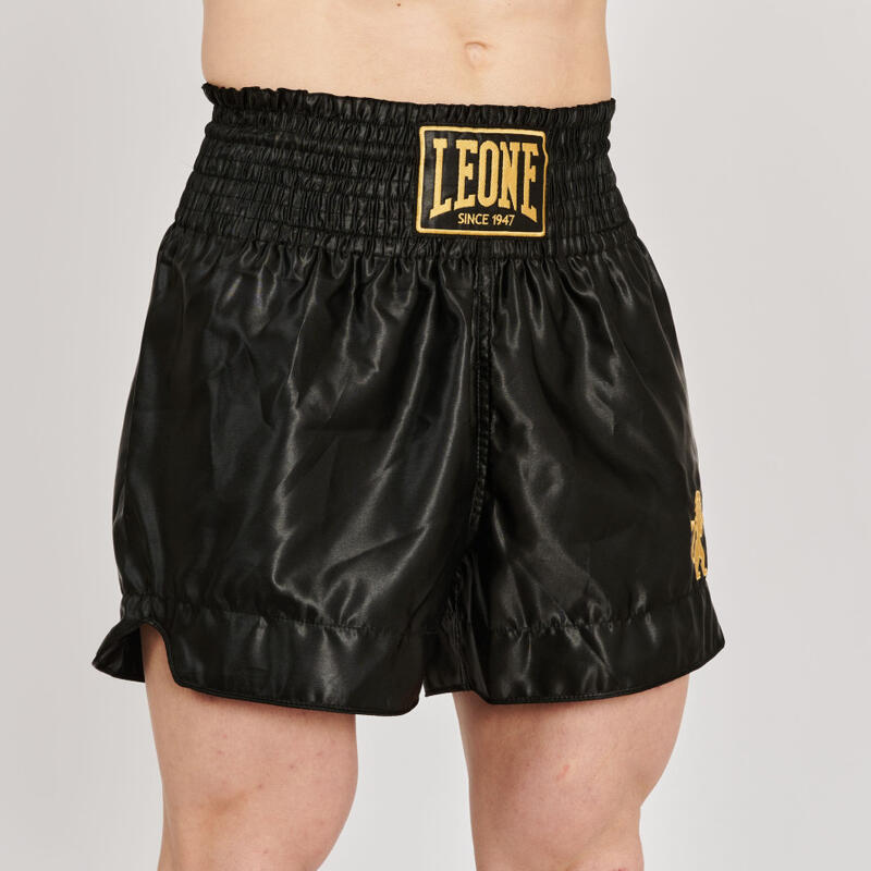 Pantalón corto Short Adulto Kick Boxing Muay Thai Leone 1947 BASIC 2 negro