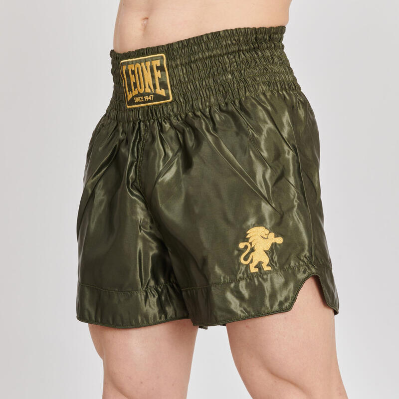 Pantalón corto Short Adulto Kick Boxing Muay Thai Leone 1947 BASIC 2 verde