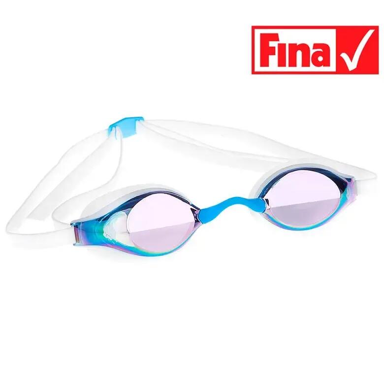 Mad Wave Record Breaker Goggles Rainbow White / Blue