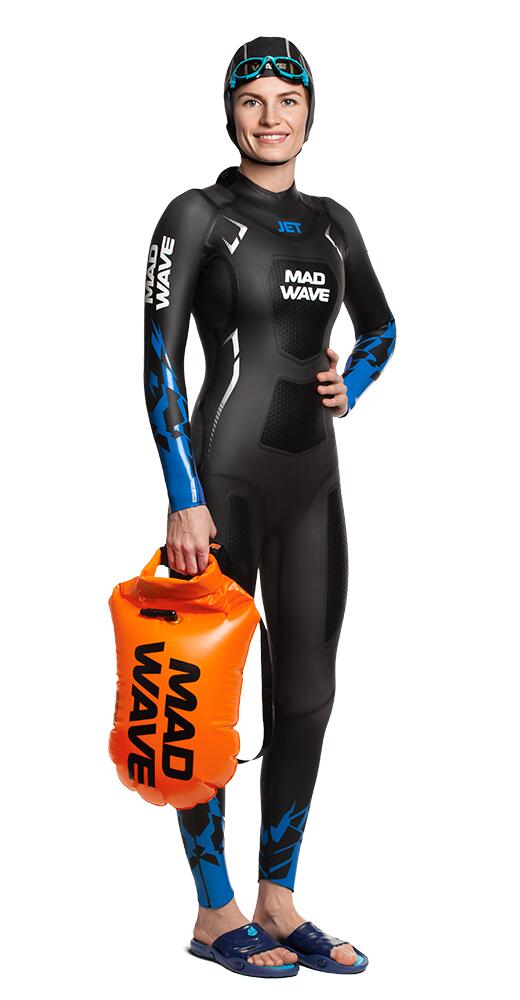 Bóia insuflável para natação em águas abertas DRY BAG Laranja 6/6
