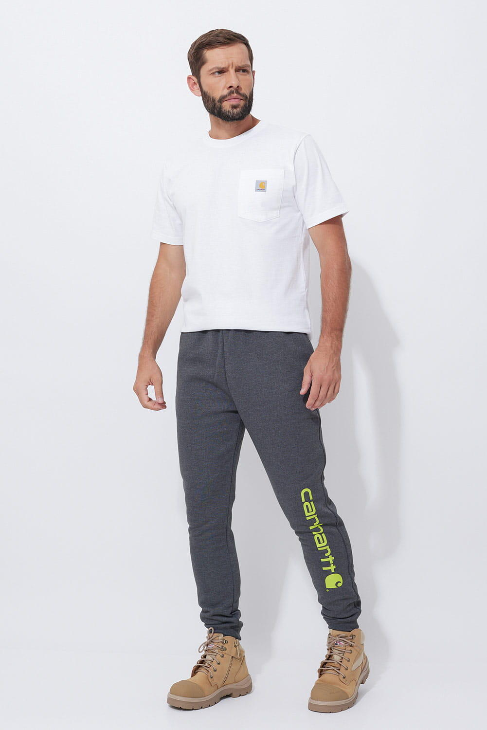 Spodnie męskie dresowe Carhartt Midweight Graphic Jogger 4/4