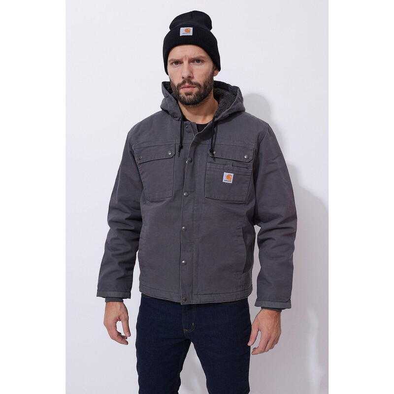 Kurtka turystyczna męska Carhartt Washed Duck Sherpa Utility ocieplana