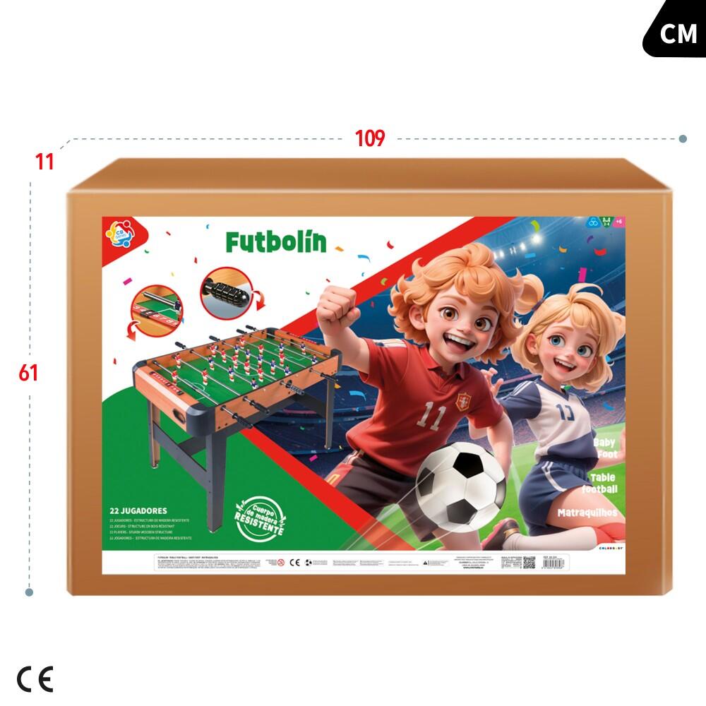 Baby-foot en bois avec pieds 121x61x79 cm CB Games 6/7