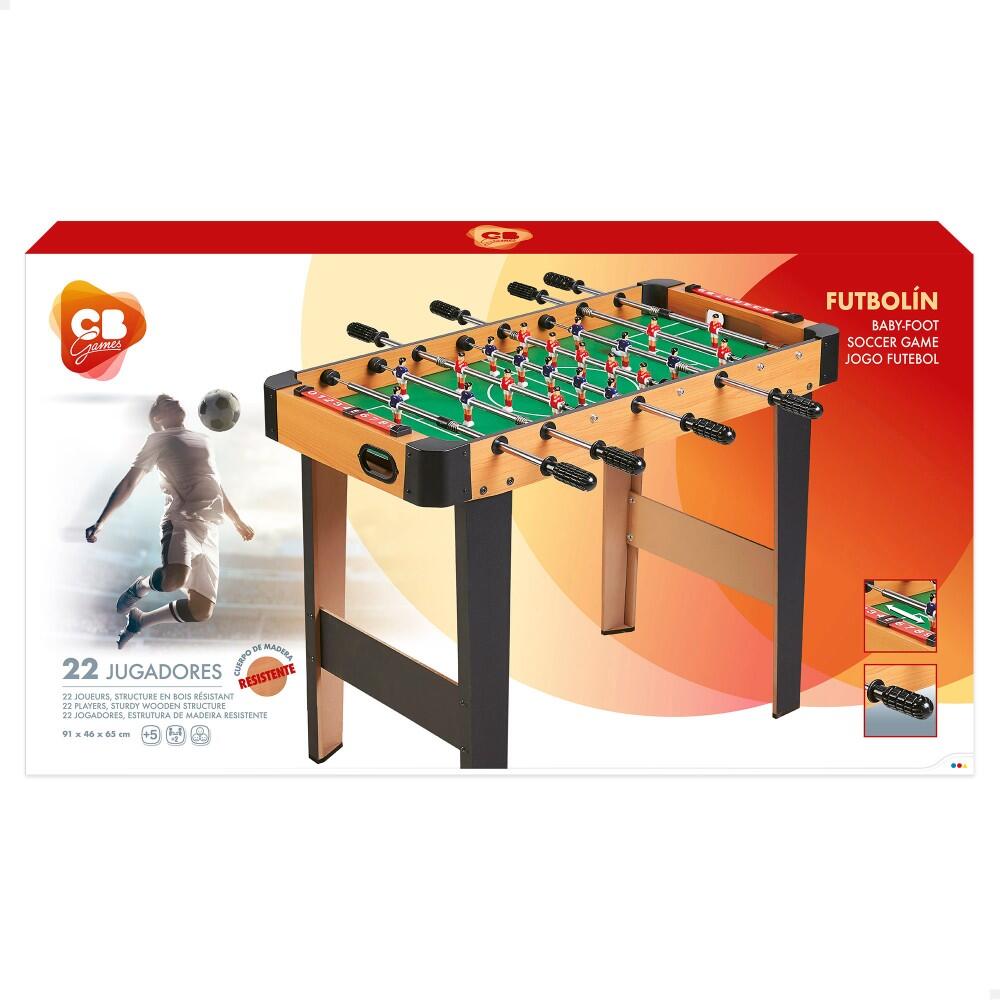 Mesa de matraquilhos de madeira com pernas 91x46x65 cm CB Games 7/7