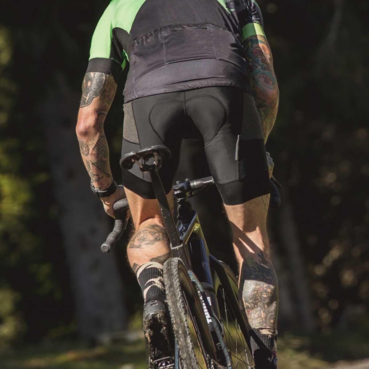 BIB-Short - Herren - P-Combat Rock - Sitzpolster - schwarz 3/4