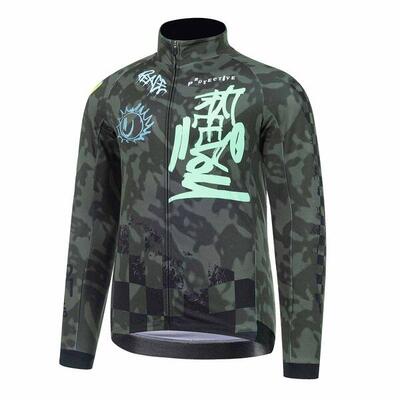 Langarmtrikot - Fahrrad - Herren - P-Jack Up - dunkelgrün