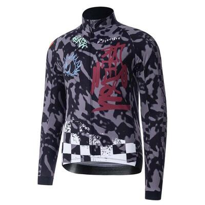 Langarmtrikot - Fahrrad - Herren - P-Jack Up - dunkelgrün