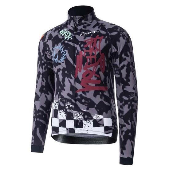 Langarmtrikot - Fahrrad - Herren - P-Jack Up - dunkelgrün