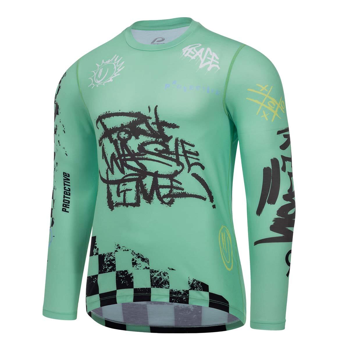 PROTECTIVE Langarmshirt - Fahrrad - Herren - P-Head On - hellgrün