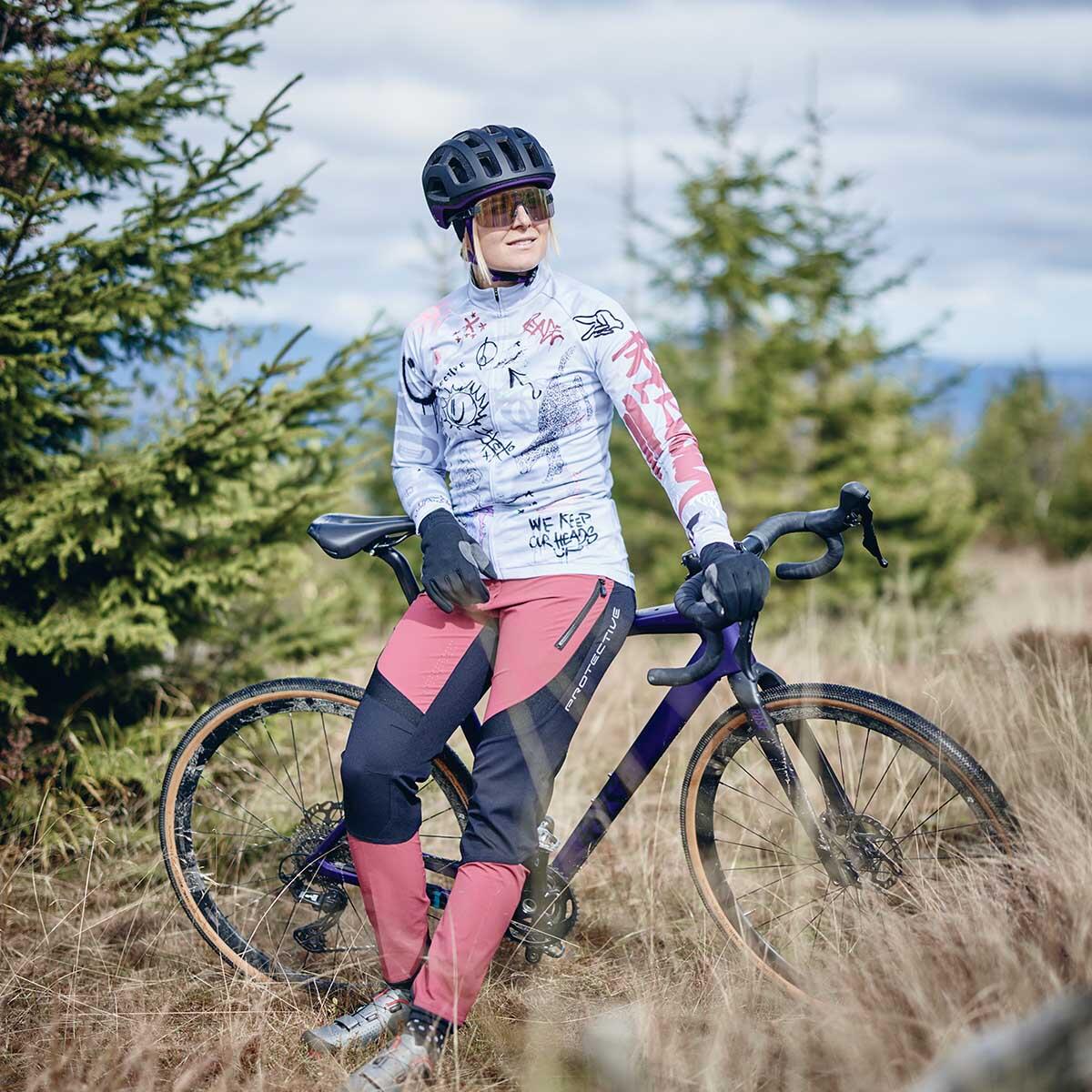 MTB-Hose - Fahrrad - Damen - P-Dirty Magic W - bordeaux 3/4