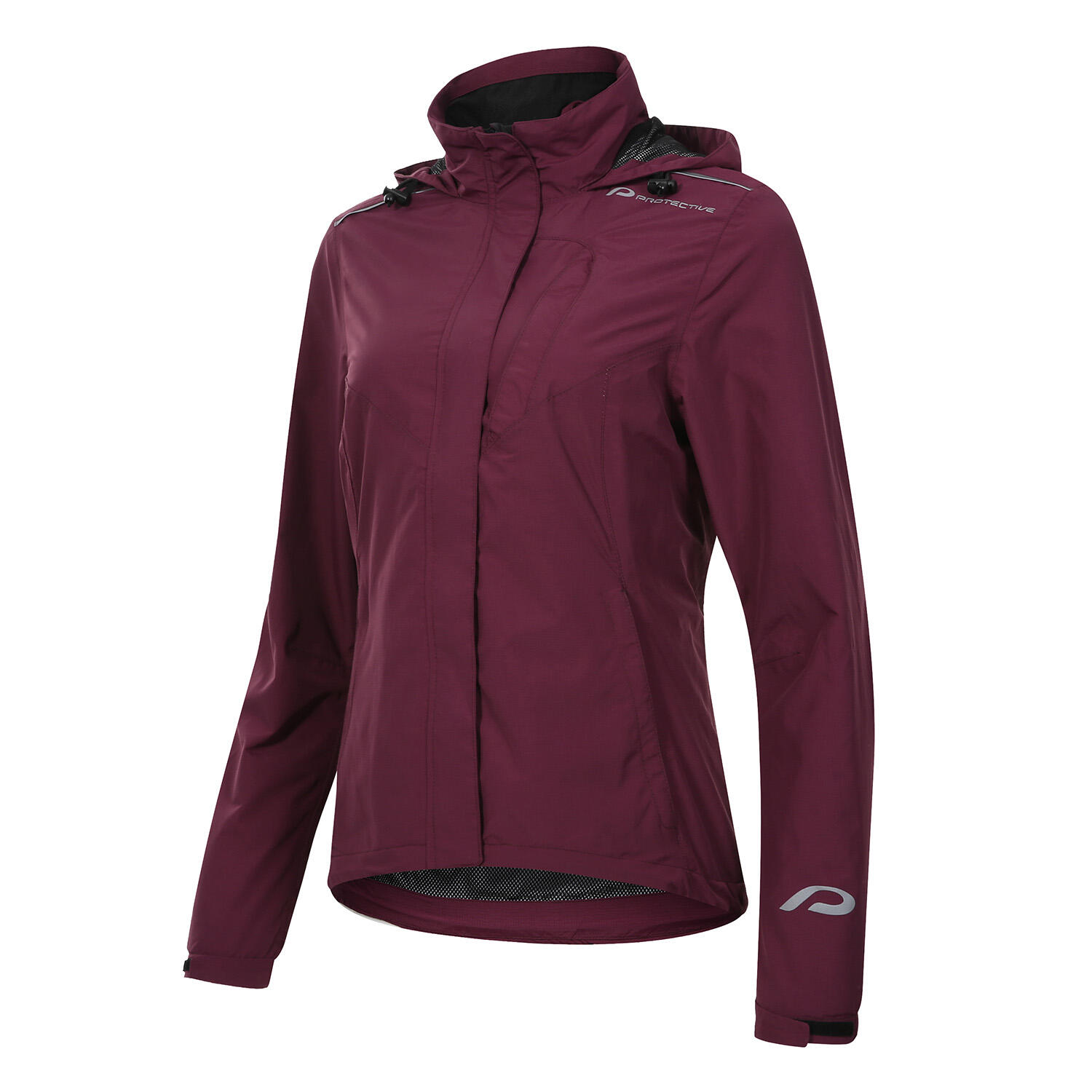 Protective - Veste De Pluie - Fahrrad - Damen - P-rain Ii W - Bordeaux - Coupe-pluie - Rouge - Decathlon