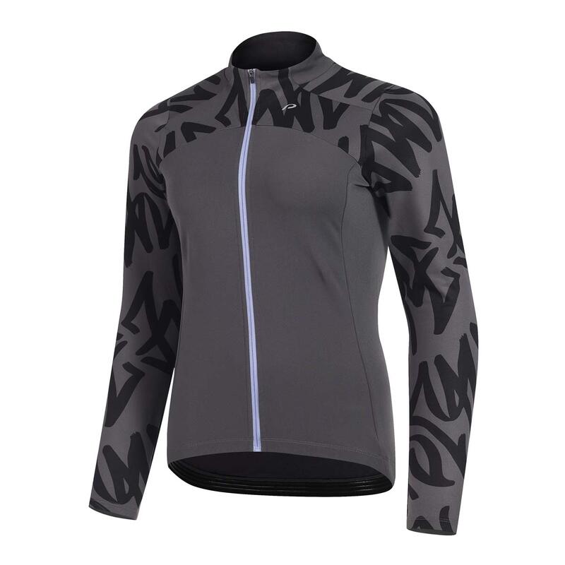 Langarmtrikot - Fahrrad - Damen - P-Pitch - schwarz