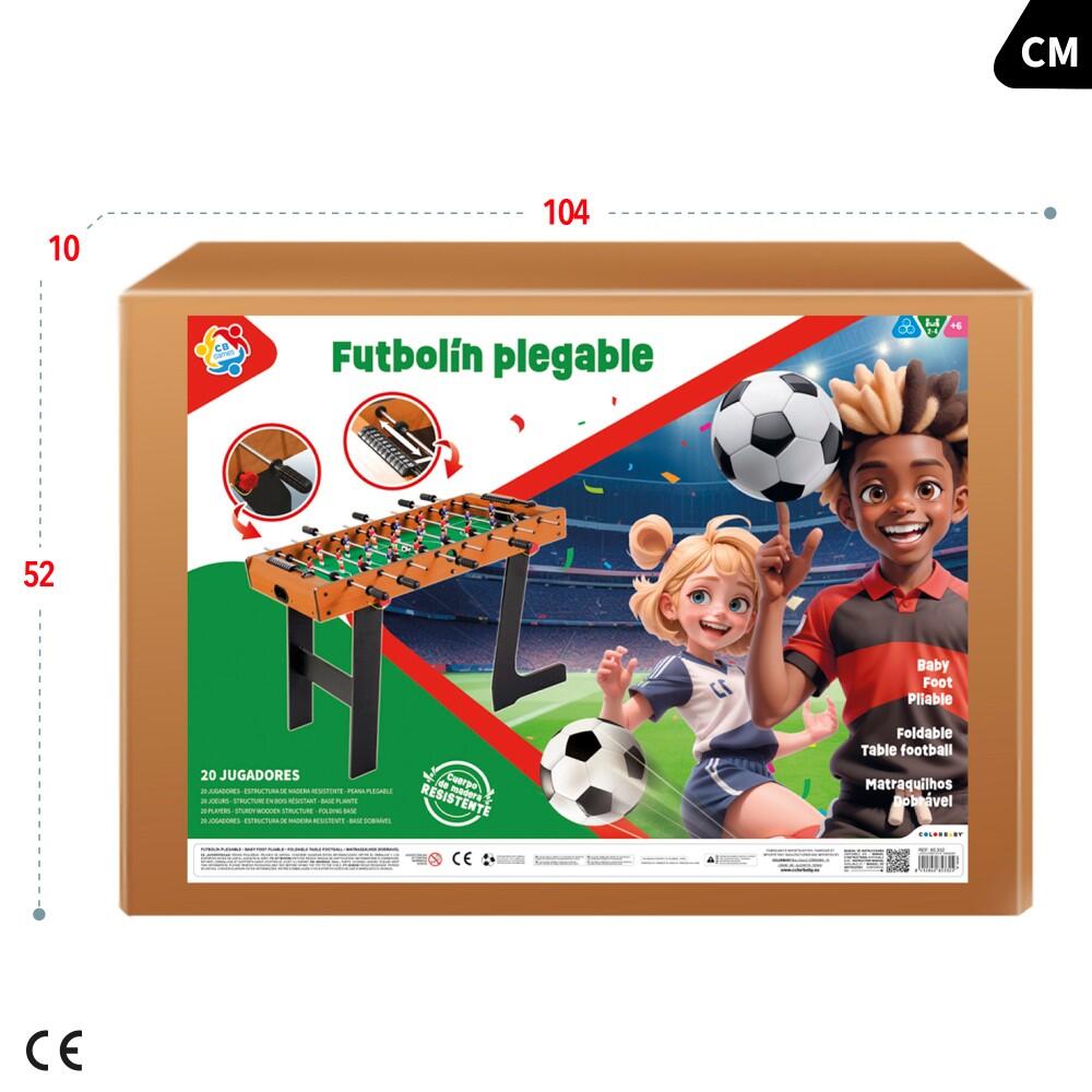 Baby-foot pliant en bois avec pieds 101x51x70 cm CB Games 6/7