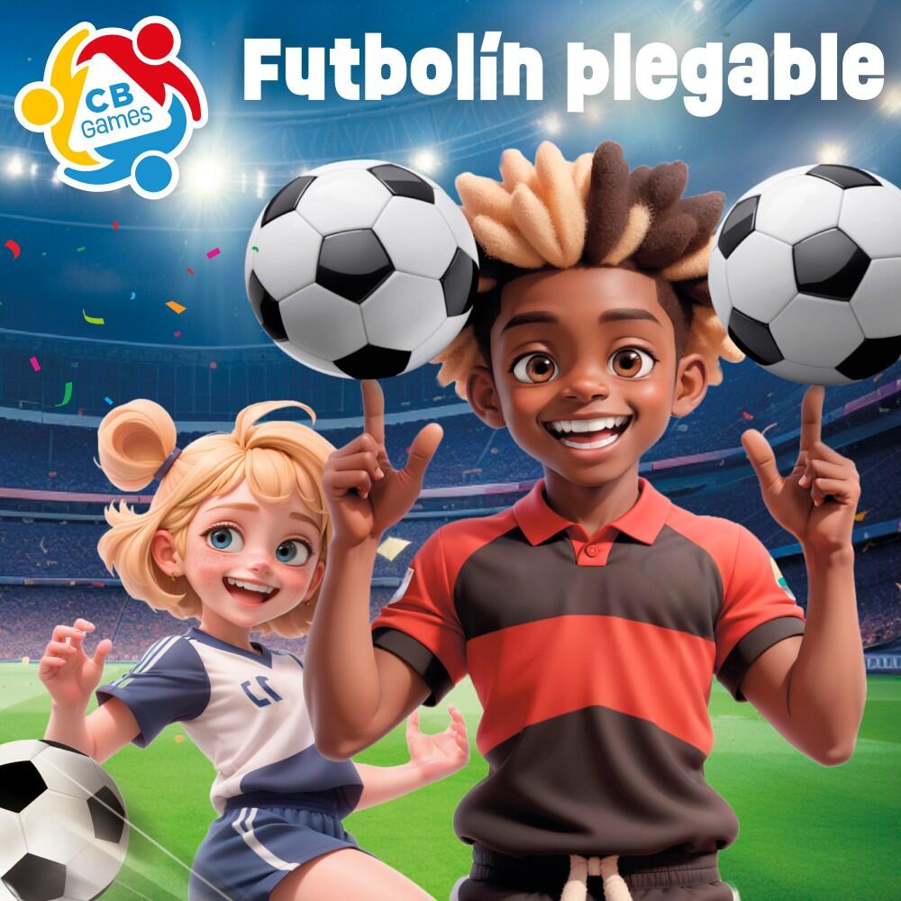 Baby-foot pliant en bois avec pieds 101x51x70 cm CB Games 7/7