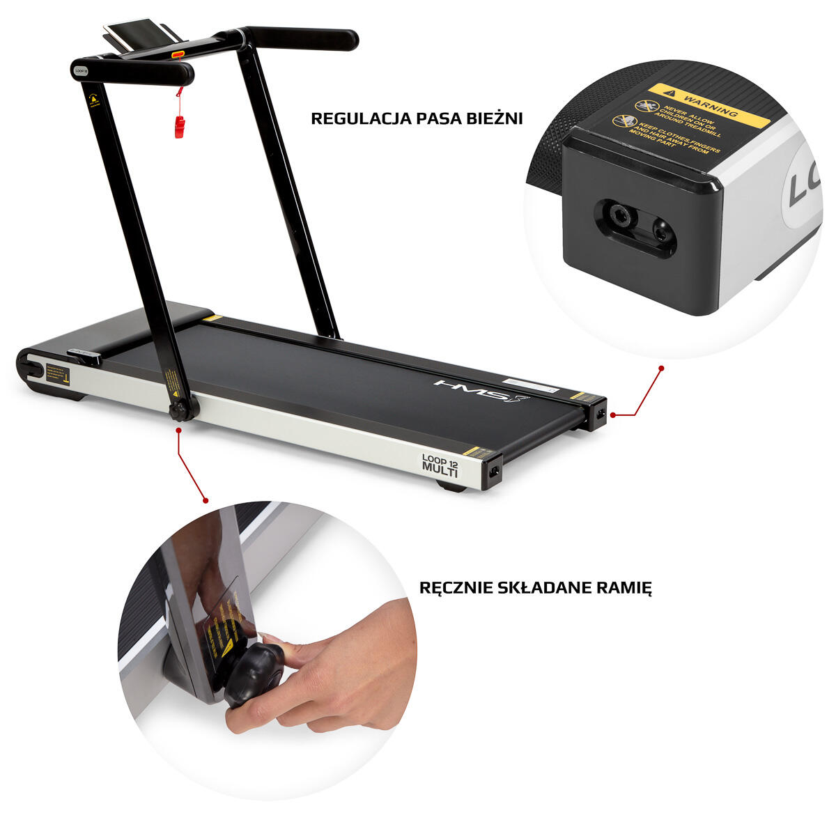 Elektrische loopband met bureau HMS LOOP12 MULTI 5/7