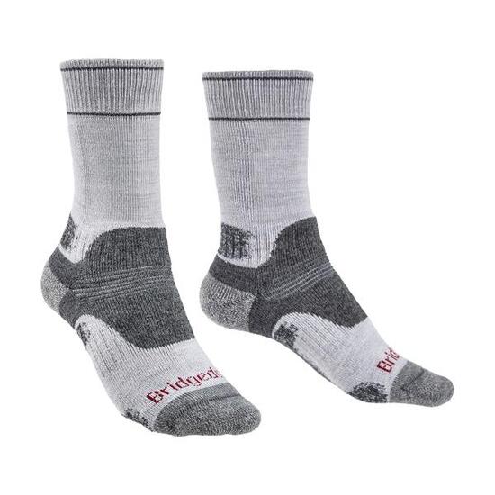Bridgedale Hike Midweight Merino Crew Wandelsokken - Lichtgrijs - Dames (41/43)