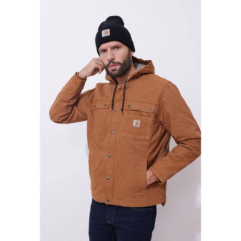 Kurtka turystyczna męska Carhartt Washed Duck Sherpa Utility ocieplana