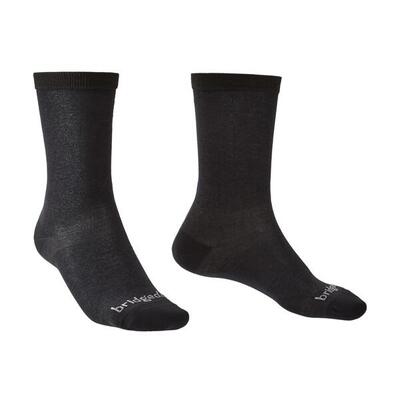 Bridgedale liner coolmax crew 2-pack - zwart - heren. 2 paar