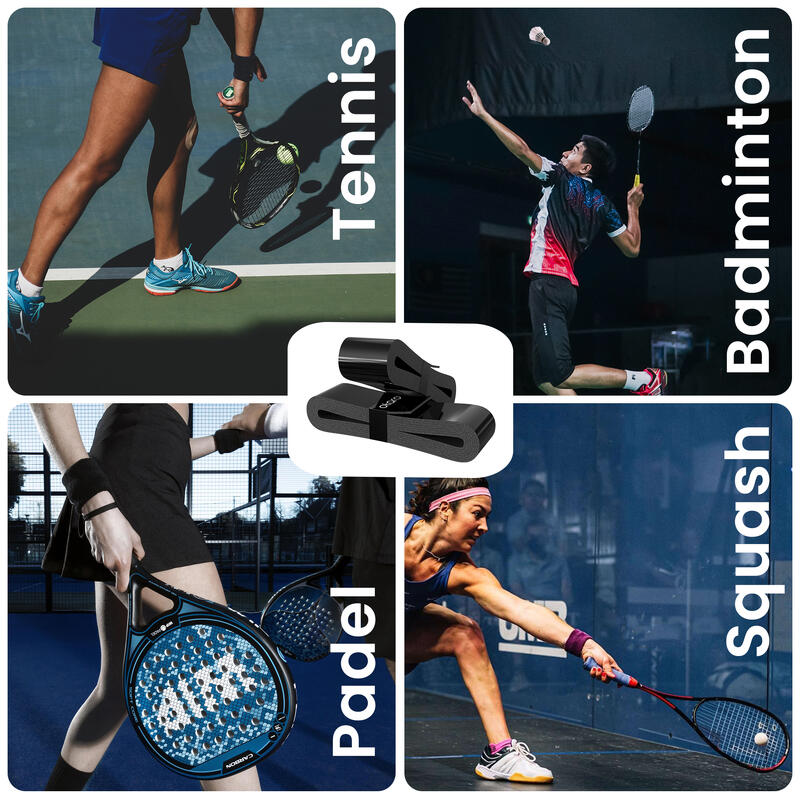 Bande de prise pour tennis: Overgrip 2 pcs | sans plastique - noir