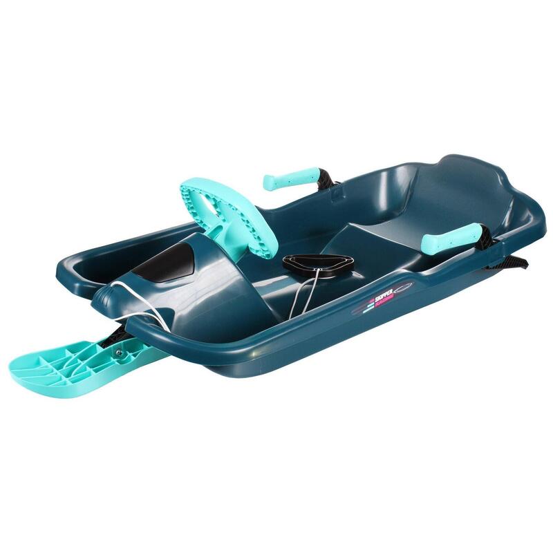 Sanie bob Gizmo Riders Skipper cu volan și frâne, asamblare Click&Go, Albastru