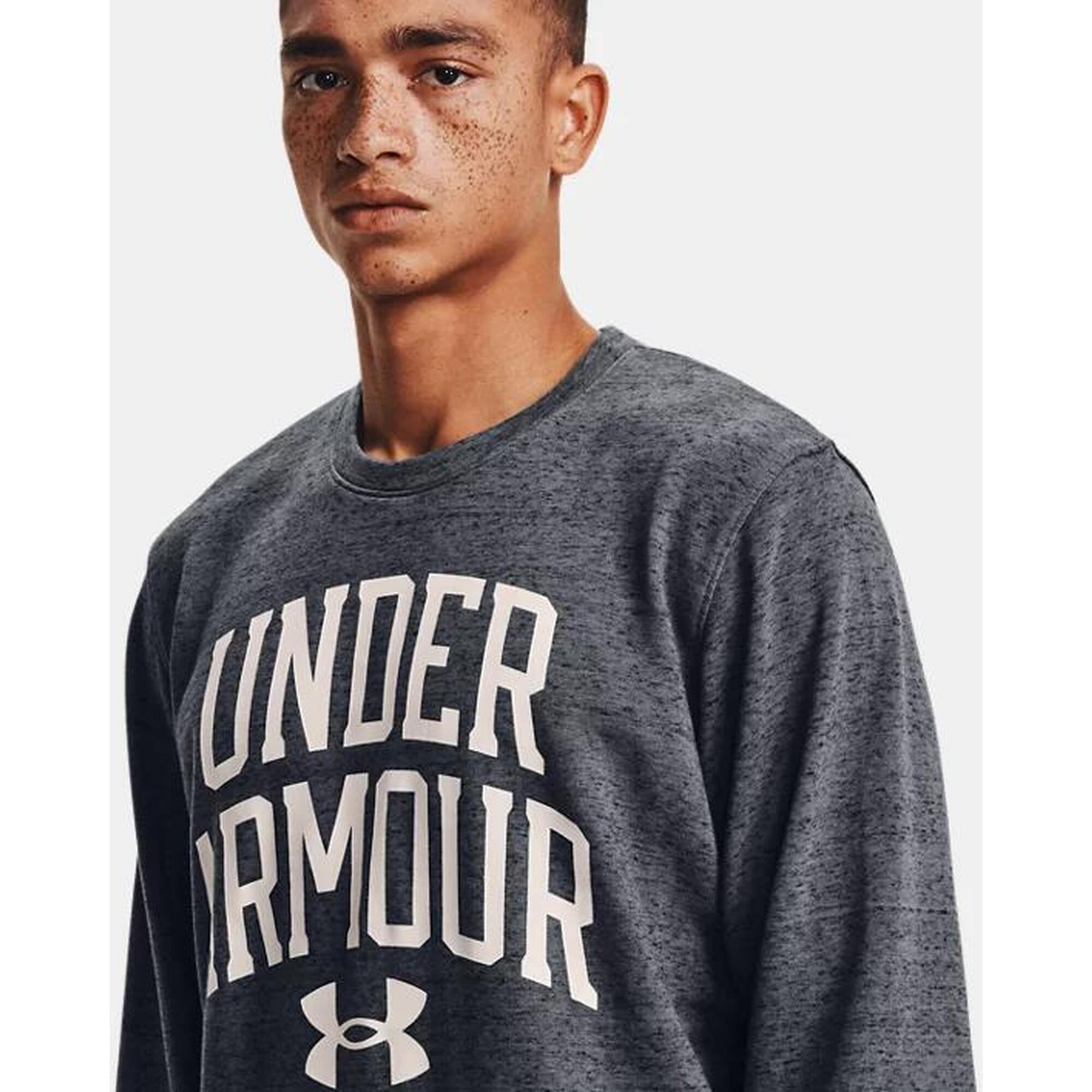 Férfi pulóver, Under Armour Rival Terry Crew, szürke