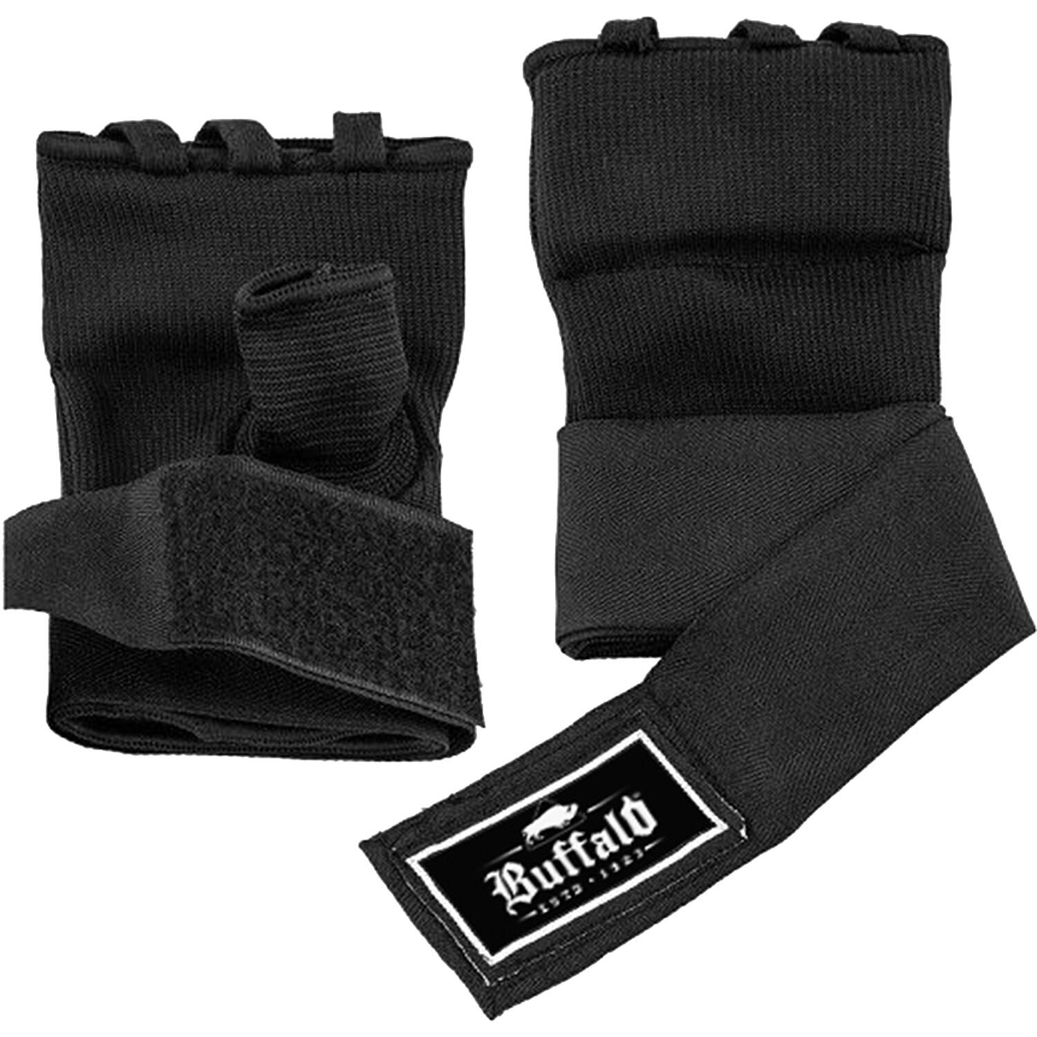 BUFFALO Bendaggi boxe adulto Guanti Interni, Nero