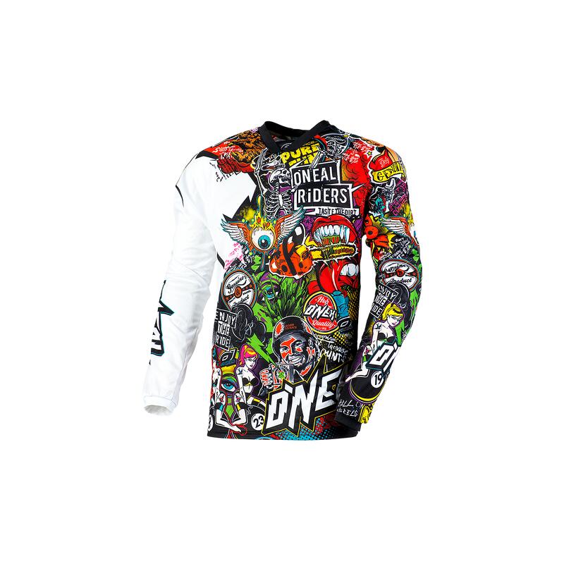 Maillot De Motocross O'Neal Element - Respirant, Coupe Ergonomique, Queue Longue - Unisexe