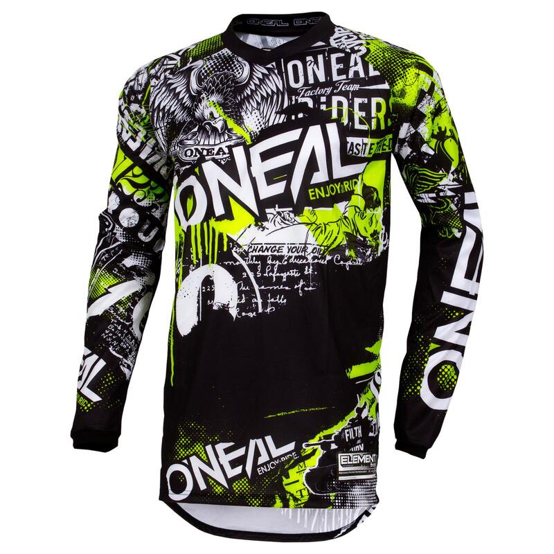 Bluza MTB DH O'neal Element Attack black/neon yellow