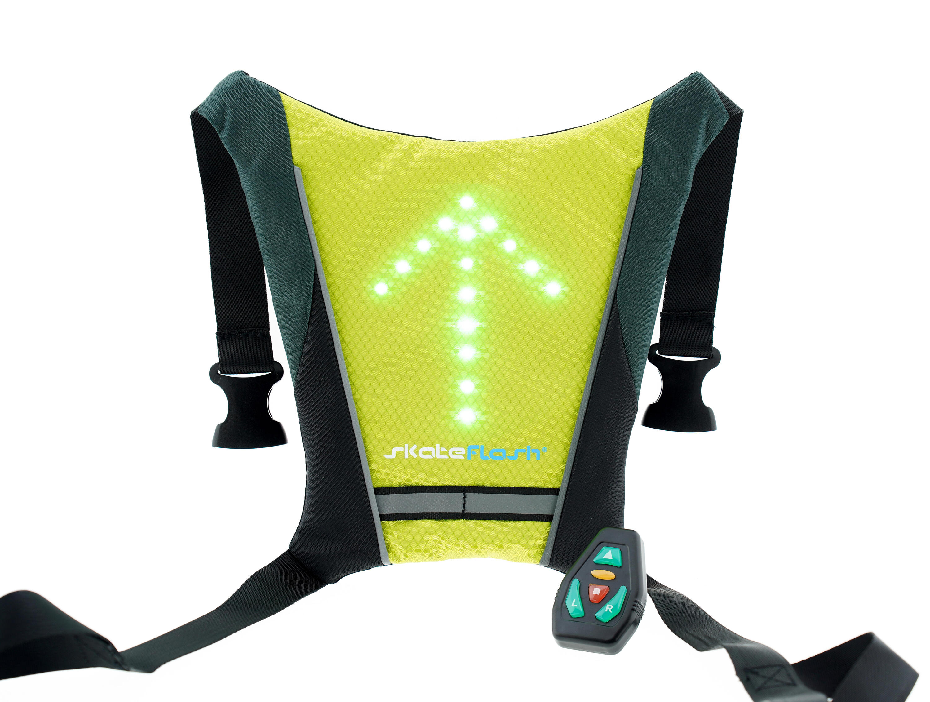 SKATEFLASH Colete refletor luz LED em Nylon + Espuma - SkateFlash®