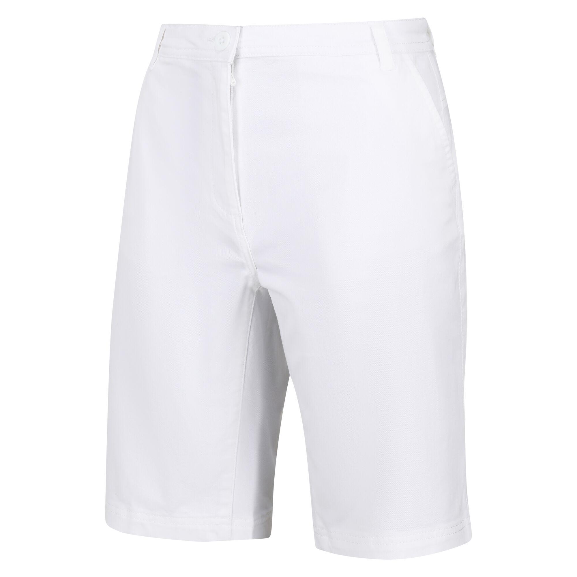 Womens/Ladies Bayla Casual Shorts (White) 3/5