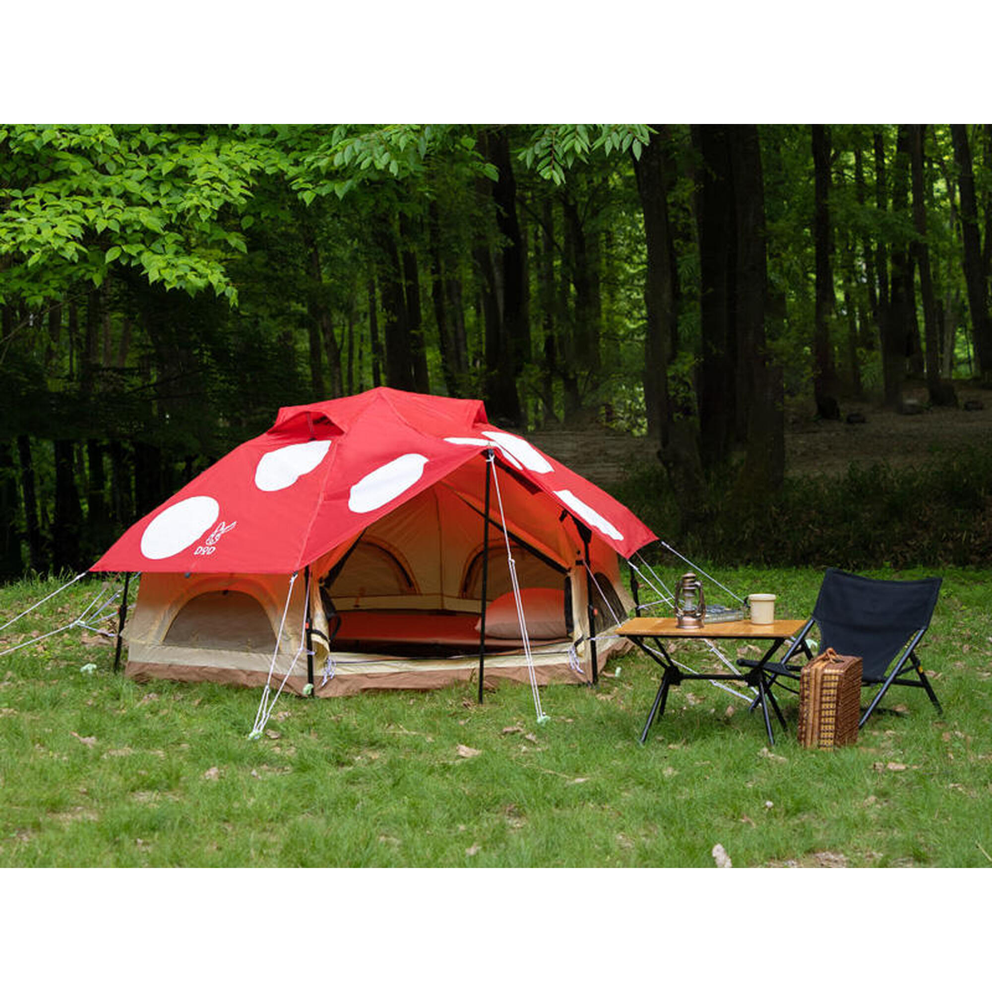 Mini kinoko T2-930-RD 2 Person Camping Tent - Red