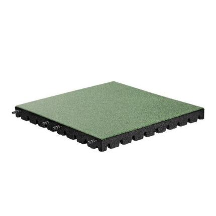 Dalle en caoutchouc EPDM - Verte - 50 x 50 cm – 55 mm - Goupilles incluses
