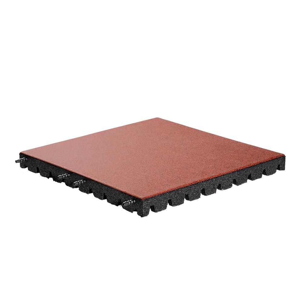 Ivol - Dalle En Caoutchouc Epdm - Terra - 50 X 50 Cm – 45 Mm - Avec Picots - Dalle - Orange|rouge - Taille Unique - Decathlon