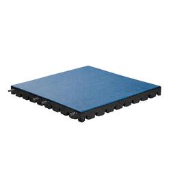 Dalle en caoutchouc EPDM - Bleue - 50 x 50 cm - 55 mm - Goupilles incluses