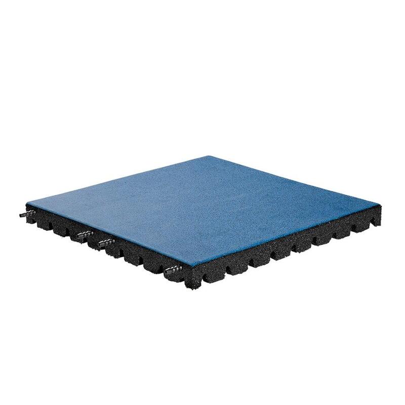 Dalle en caoutchouc EPDM - Bleu - 50x50 cm – 55mm - Incl. Des stylos