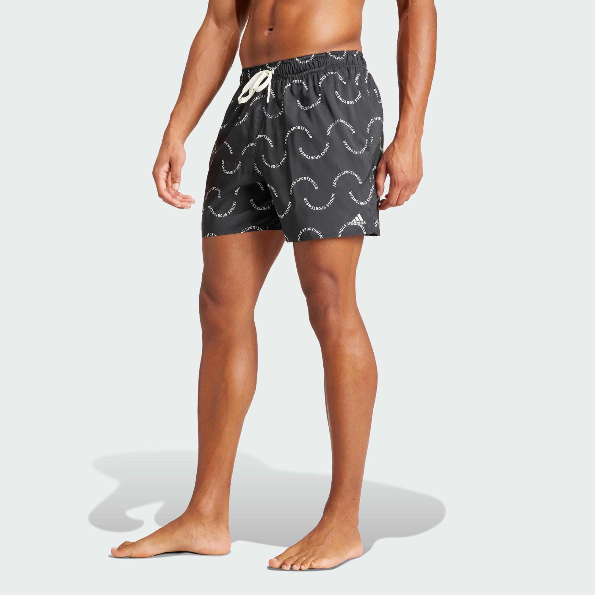 Adidas - Short De Bain Logo Wave Clx - Bas De Maillot De Bain - Blanc|noir - 48 Xl - Decathlon