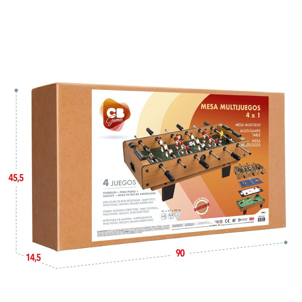 Tavolo multigioco 4 in 1 81x43x27 cm CB Games 7/7