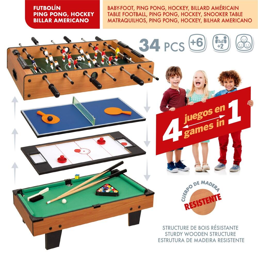 Tavolo multigioco 4 in 1 81x43x27 cm CB Games 2/7