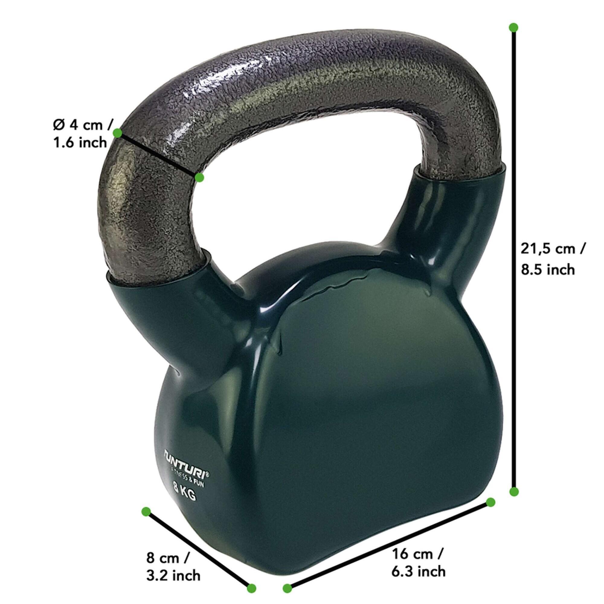 Kettlebell in vinile fuso da 8 kg