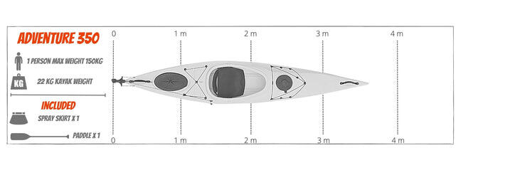 Adventure 350 Touring Kayak Cambridge Kayaks 3/3