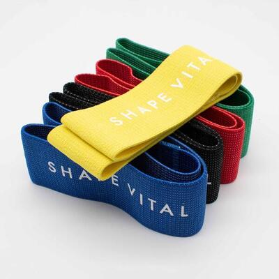 Fitnessband loops van textiel - weerstandsband set voor buik benen billen