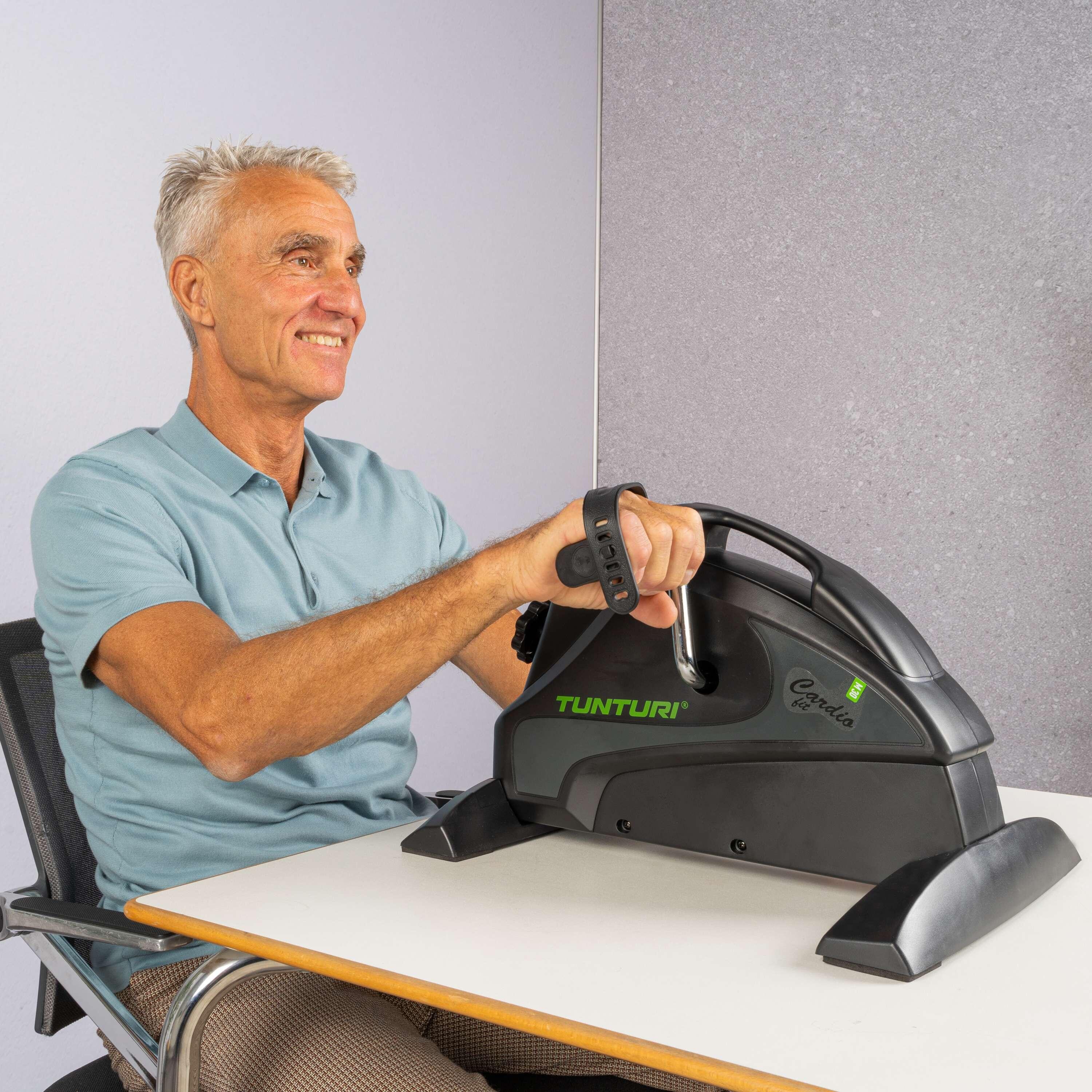 Pedaltrainer Bein- Und Armtrainer Mit LCD-Monitor Faltbar (schwarz/blau