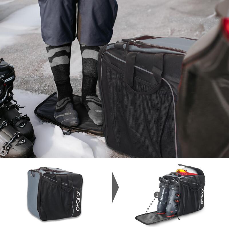 Bolsa para botas de esquí 44L + bolsa de esquí 200cm para 1 pares | SET gris