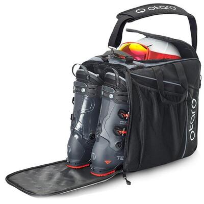 Skischuhtasche mit Helmfach, Schultergurt & Aufstandfläche | Kinder 27L Eisgrau