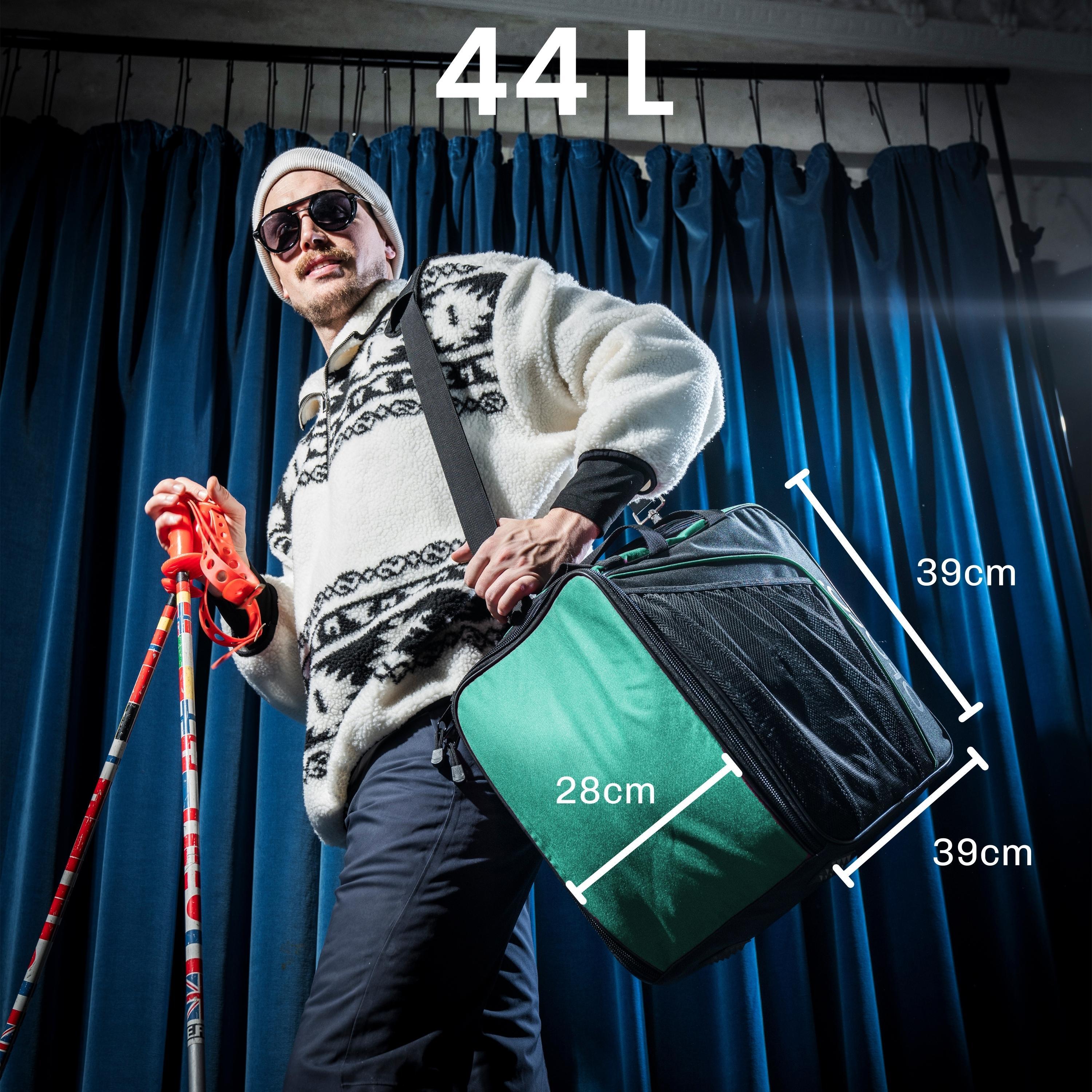 Skischuhtasche mit Helmfach, Schultergurt & Aufstandfläche | Classic 44L Grün 2/7
